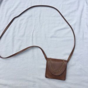Small Leather Festival Bag with Stitching Detail